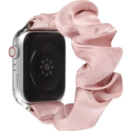 Unique Scrunchie Elastic Strap for Apple Watch Series 6 SE 5 4 3 Band 44mm 40mm Women Watchband Bracelet for iwatch 38mm 42mm