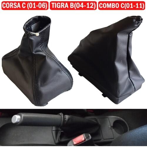 Manual 5 Speed Gear Shift Knob Leather Gaiter Boot Handbrake Case For OPEL CORSA C (01-06) TIGRA B (04-12) COMBO C (01-11)