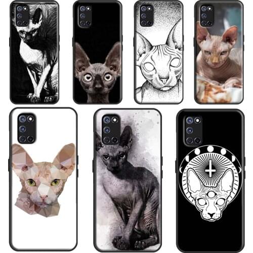 Sphinx Cat Phone Case For OPPO Find X2 X3 Pro A1K A15 A3S A5S A52 A72 A83 A91 A93 A31 A53 A5 A9 2020