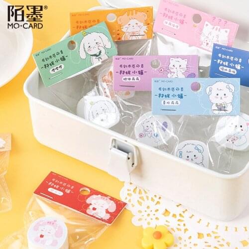 Cute Animals Town Stamp DIY Wooden Rubber Stamps for Scrapbooking Creative Stationery for Diary Calendar Album Student Supplies