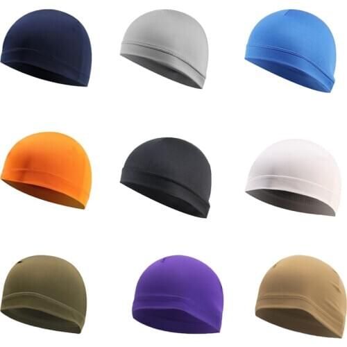 Unisex Men Sports Helmet Cap Running Cycling Caps Liner Sweat Wicking Beanie Hat Quick Dry Sport Caps Outdoor Headwear Bandana