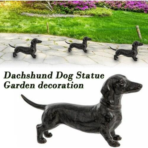 Dachshund Statue Garden Decor Resin Crafts Dog Lover Gift Patio Lawn Courtyard Home Decoration Garden Statues Sculptur Suppliees