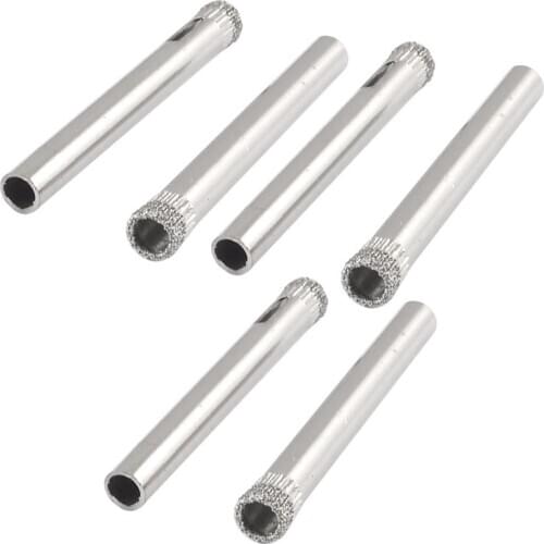 6mm Diamond Coated Drill Bit Marble Glass Hole Saw (6 Pieces)