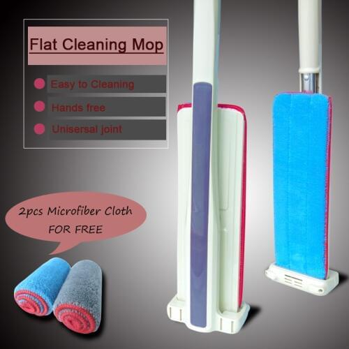 TCHY Flat Hand-Held Floor Mops Floor House Cleaning Tool Rag Spin Mop for Washing Floors windows Microfiber Towel Cleaner