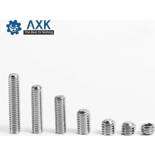 Socket Set Screw Stainless Steel 100pcs/lot M4 M5 M6 Hex Din916 Stainlness High Quality Service Electrical With Cup Point