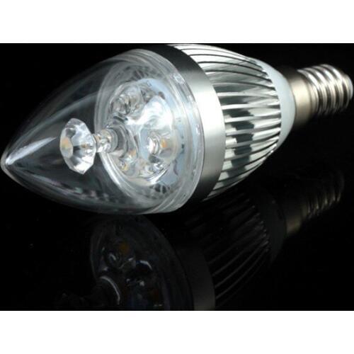 High quality E14 9W LED candle light bulbs Gold warm white crystal chandelier candles lamp