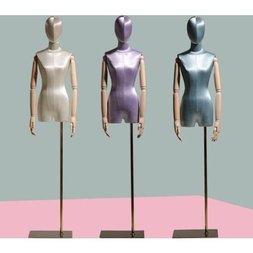 4style color window silk female mannequin body stand dress wood hand Mannequin,flexible women,adjustable rack,doll 1PC D316