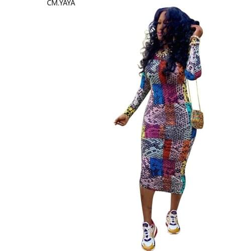 GL Autumn Women winter Bodycon dress Leopard print Full Sleeve O-Neck Bandage Fashion Sexy club night party Midi dresses S3700