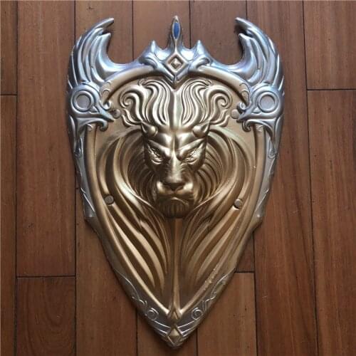 1:1 Cosplay Weapon Prop Gold Lion King Royal Guard Justice Shield Movie Game Anime Role Play Halloween Link Cos Gift PU