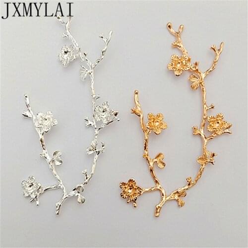 10 PCS 56*95mm Fashion Metal Alloy KC Gold/Silver Color Branch Connectors Charm For Jewelry Making