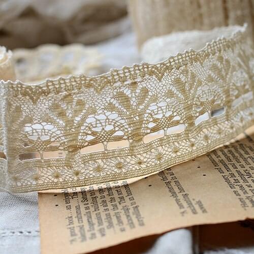 10Yards 5CM Vintage Style Cotton Lace Trim Crochet Lace DIY Dress Lace Accessories Free Shipping