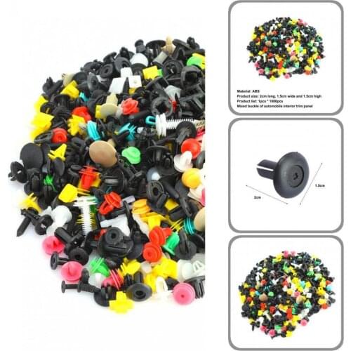 Mini 1000Pcs Convenient Auto Fastener Clips Vehicle Retainer Rivet ABS Bumper Rivet Widely Use for Car
