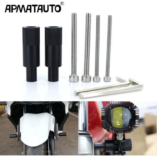 2pcs M8 M6 Motorcycle Mount Bike Sport Tail Light Spotlight Bracket LED Headlight Fog Light Mounting Bracket Post Support Base