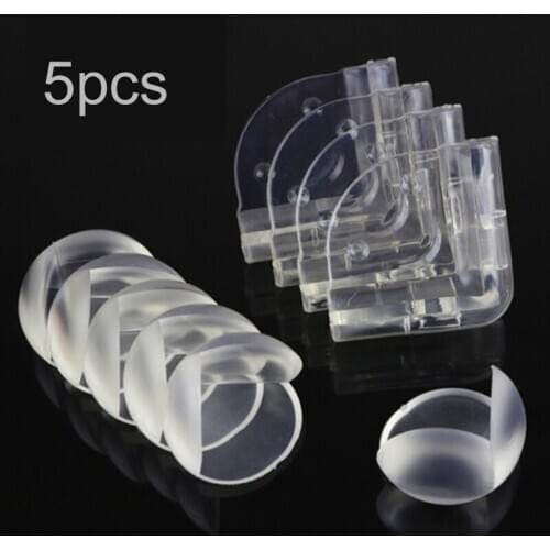 New 5pcs/lot Child Baby Safety Silicone Protector Table Corner Edge Protection Cover Children Anticollision Edge & Guards