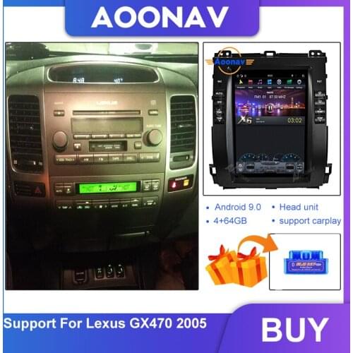 Vertical IPS Touch Scree Car Radio Auto Video Stereo Receiver For Lexus GX470 2005 GPS Navigation Multimedia Head Unit Player