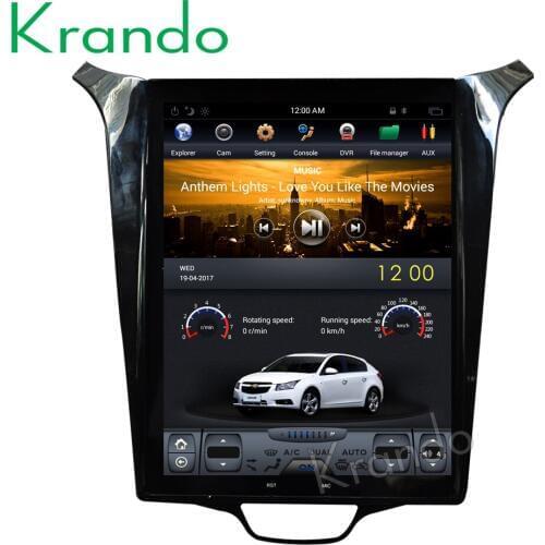 Krando Android 8.1 10.4" verticial screen car navigation system for Chevrolet Cruze 2015-2017 gps navigation player car monitor