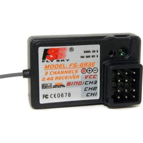 Free shipping 100% Genuine FlySky 3CH 2.4G FS-GR3E Receiver GR3C GT3B For RC Car Boat Remote Replacement