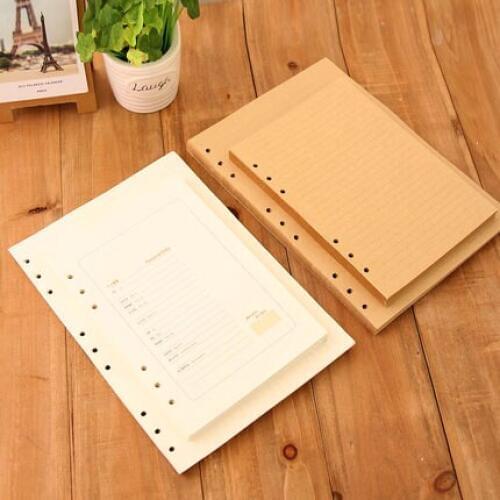 Loose Leaf Ring Binder Notebook A4 B5 Spiral Notebook Refill A5 Paper Dot Grid Blank Notebook Paper