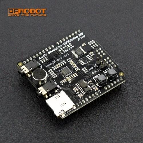 DFRobot Audio Shield For DFRduino M0, 5V WM8978 professional Hi-Fi codec chip IIS interface Support onboard DC3.5 MIC Input