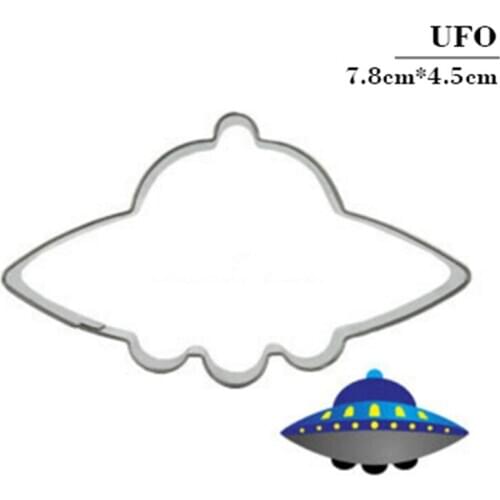 DIY Cookie cutter Fondant Biscuits Molds moulds stainless Metal Frame UFO shape baby Baking Tools