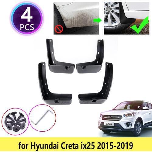 For Hyundai Creta ix25 2015 2016 2017 2018 2019 4 PCS Mudguards Mudflaps Fender Guards Splash Mud Flaps Cladding Car Accessories