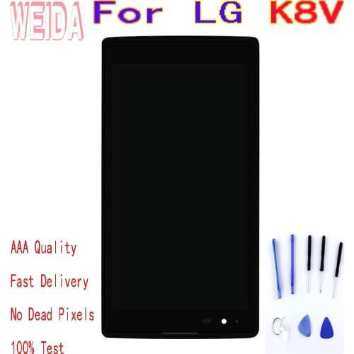 For LG K8V k8 V Verizon VZW-LG-VS500PP LCD Display Touch Screen Digitizer Assembly Without Frame with free tool