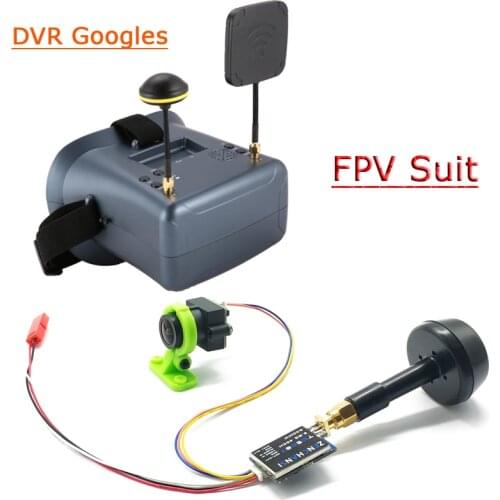 FPV Suit LS-008D 5.8G FPV Googles VR Glasses High Quality 40CH With 2000mA Battery with 600mw Lancher+CMOS 1000TVL camera