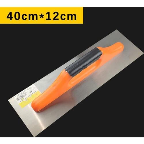 40X12cm Carbon steel Square Trowel with plastic Handle for Hand Tools Industrial Grade Bricklaying Trowel