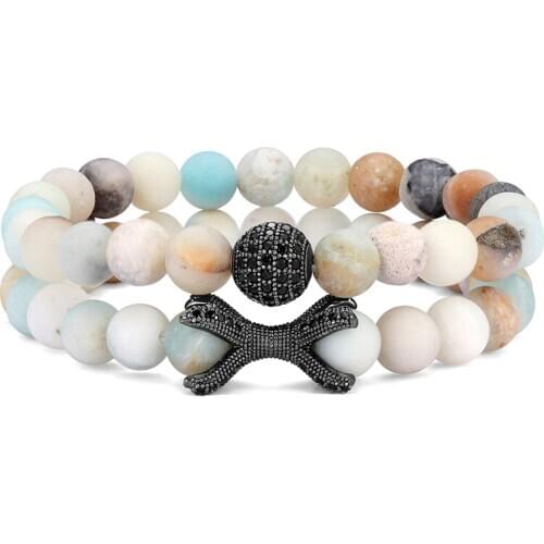 Best selling mens natural stone bracelet set natural energy natural Amazon stone color bracelet men and women bracelet