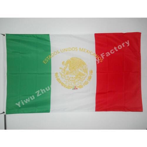 Mexican Presidential Standard Flag 150X90cm (3x5FT) 120g 100D Polyester Double Stitched High Quality Banner Ensign Free Shipping