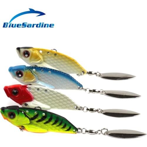 BlueSardine 4PCS 22G 6CM Metal VIB Fishing Lures Multicolor Colors Vibration Variable Hard Artificial Bait Fishing Tackle