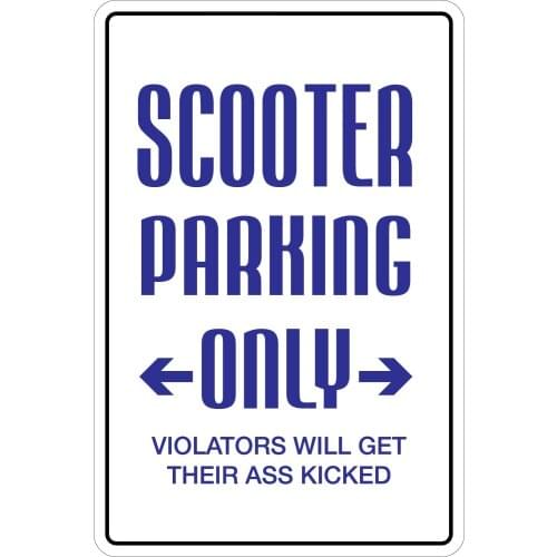 Scooter Parking Parking Only 8" x 12" Metal Novelty Sign Aluminum NS 123