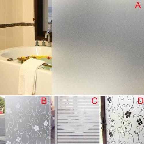 Fashion PVC Waterproof Frosted Stickers Bathroom Office Glass Walls Window Door Privacy Film Sticker Backdrop Decor 200x60CM