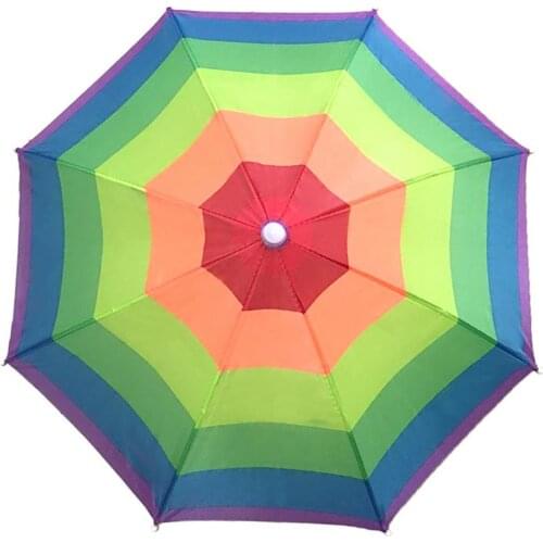 New Foldable Head Rain Umbrella Hat Cap Golf Outdoor Sun Headwear Fishing Camping Hats Caps