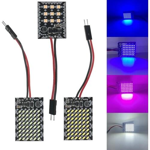 Truck Interior Panel Reading Light Car Led Cob 9 48 SMD 2835 LED White Blue Ice Blue Pink T10 BA9S C5W Festoon 12v/24v