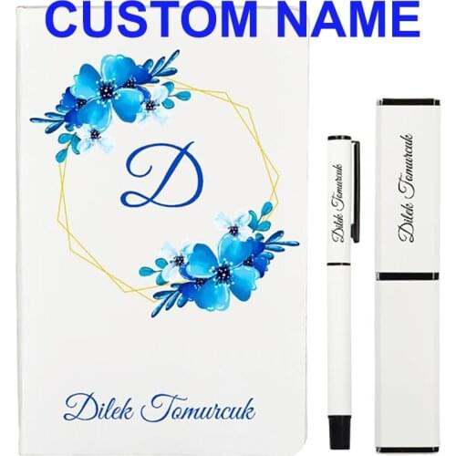 Custom Name Logo Personal Personalized A4 Notebook Pen Set Gift Business Notepad Diary Planning Planner Stationery 100 Pages
