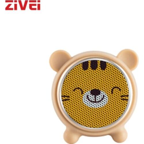 ZIVEI Portable Bluetooth Speaker with HIFI 3W Audio Sound Box, Small Size Stereo Speakers for Outdoor or Office home, Cute Tiger