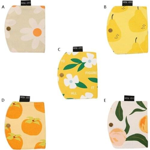 Mask Storage Box Portable Canvas Printed Mask Storage Bag Masks Organizer For Recyclable Dust Mask Storage Case Folder