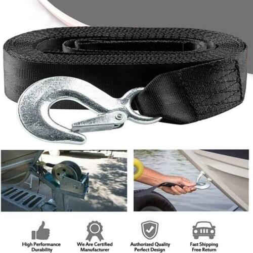 Professional Trailer Boat Winch Straps 4/6Meters Marine Rescue Rope Fixed Belt