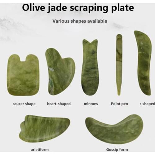 Natural Jade Gua Sha Scraper Massage lift Accessories Board For Face Massager Body Care Relax Acupoints Press Tools Round Smooth