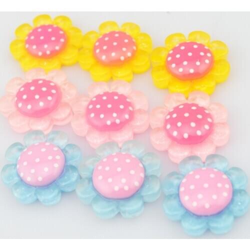 Mixed Flower Resin Decoration Crafts Beads Flatback Cabochon Scrapbook Embellishments Accessories DIY Kit Accessories Kids Gift