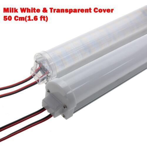 LED Bar Light 0.5m 72leds DC 12V led tube hard luces strip smd 7020 With Aluminum Profile and pc cover