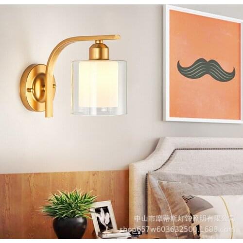 Nordic led glass ball nicho de parede mirror light penteadeira bedroom lamp dinging room lamp