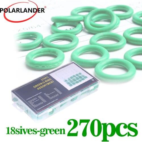 270pcs O-ring Green Rubber Washer Free Shipping Compressor Seal Gasket Set Car Air Conditioning Seals Car Styling