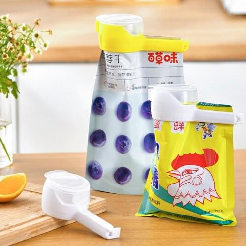 Japan Creative Snack Sealing Clip Fresh Keeping Sealer Clamp Plastic Travel Kitchen Gadgets Seal Pour Food Storage Bag Clip
