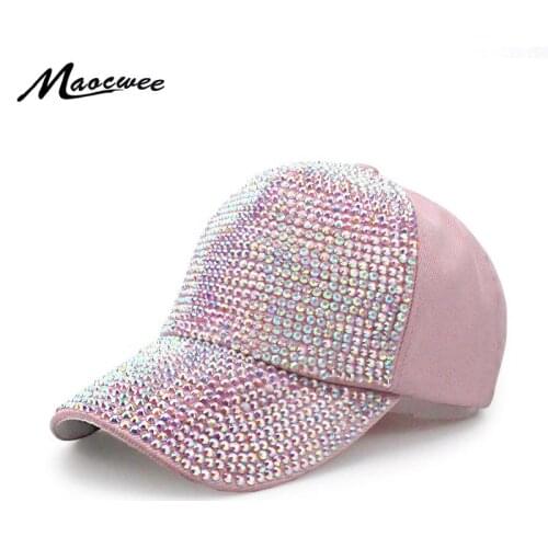 Girl baseball cap hat designer pearl Rhinestone baseball Hats for women fashion Casual Snapback Caps Lady' Bone Gorras Wholesale