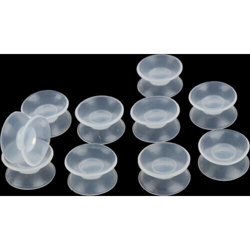 10 Pcs/lot Plastic 20mm Width Double Sided Suction Cup Sucker Pads For Glass Wholesale