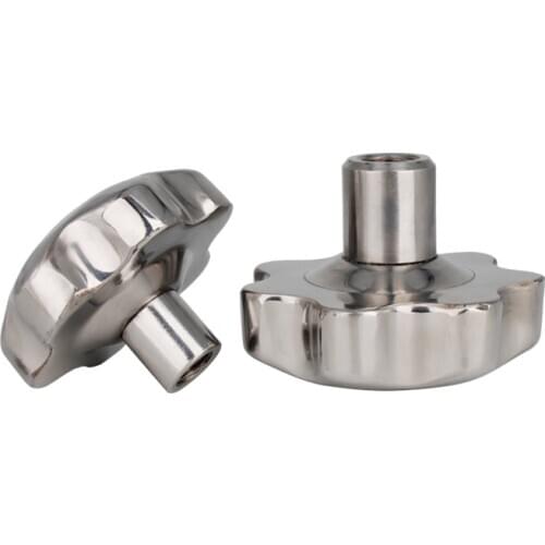 2pcs M12 M14 M16 M20 stainless steel five stars handle Torx hand nut T&TX handwheel nuts star type screw cap 80mm head diameter