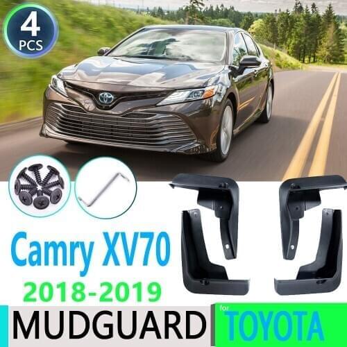 For Toyota Camry 2018~2019 XV70 4PCS Front Rear Car Fender Mudguard Mud Flaps Guard Splash Flap Car Accessories