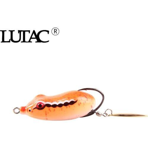 5pcs topwater spinner soft frog soft wholesale frog fishing bait 60mm 14g China fishing lure soft lure